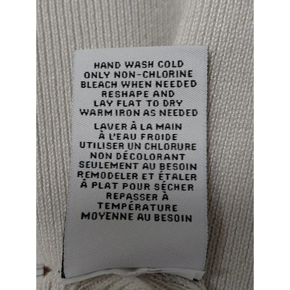 NWT Carmen Marc Valvo Ivory Satin Knit Stretch Puff Sleeve Top Women Size XS - Picture 13 of 13